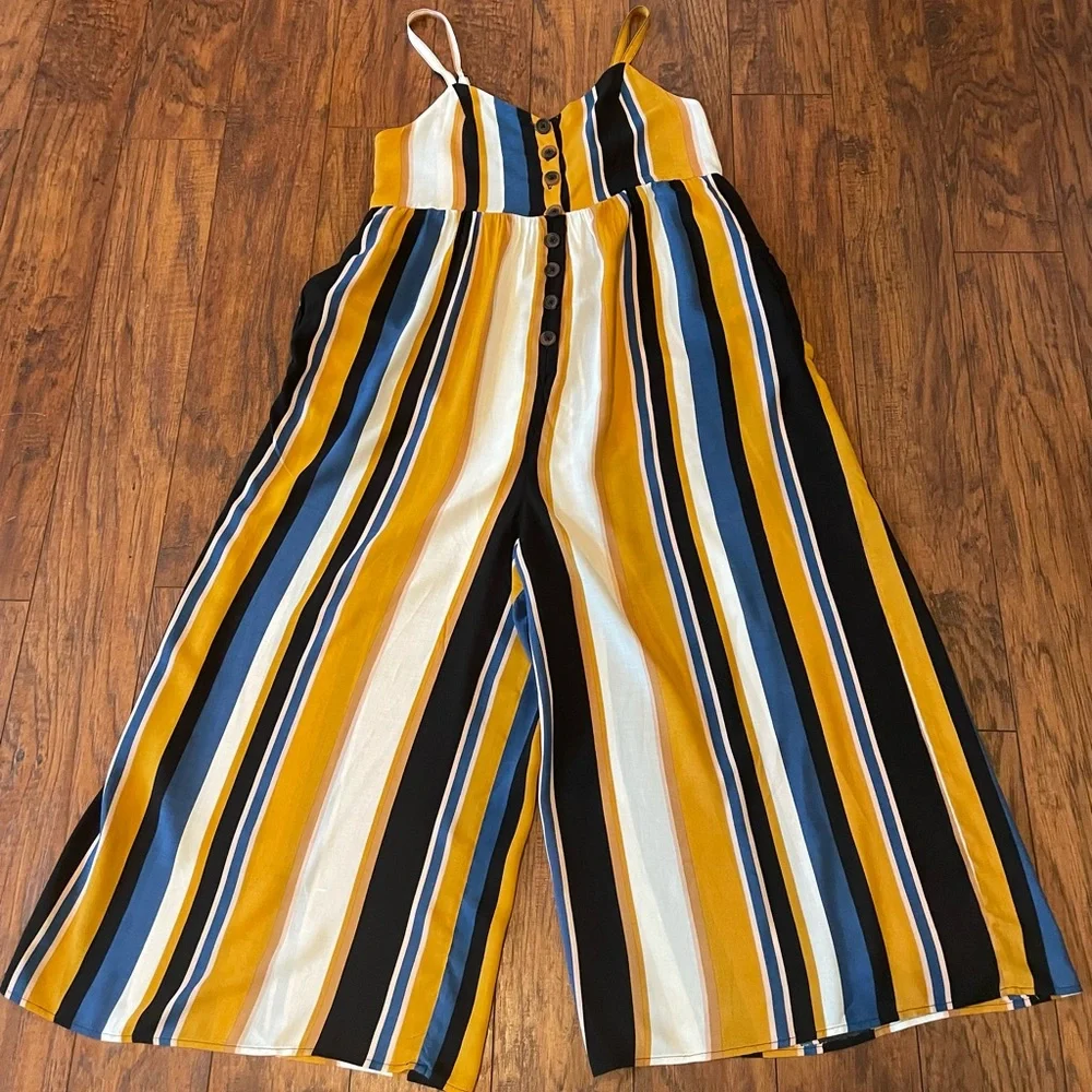 Urban Outfitters Tootsie Button-Down Crop Jumpsuit
